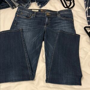 Kut from the Kloth Blue Boot Cut Jeans with Subtle Fading